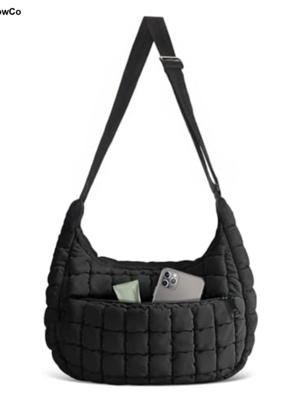 Quilted Puffer Tote Bag for Women, Carryall Crossbody Shoulder Bag, Lightweight